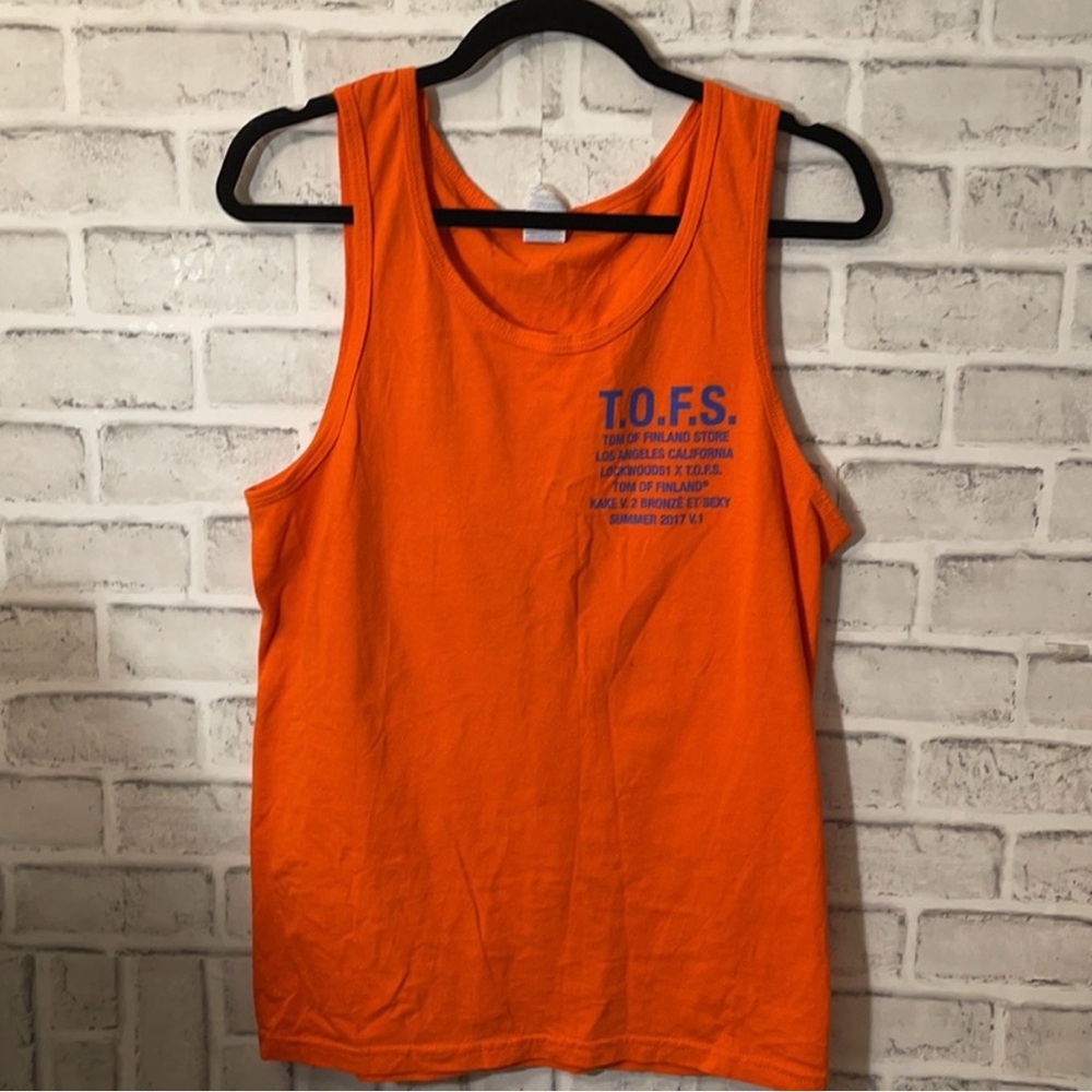 Tom of Finland Los Angeles Orange Graphic Tank Top LIMITED EDITION